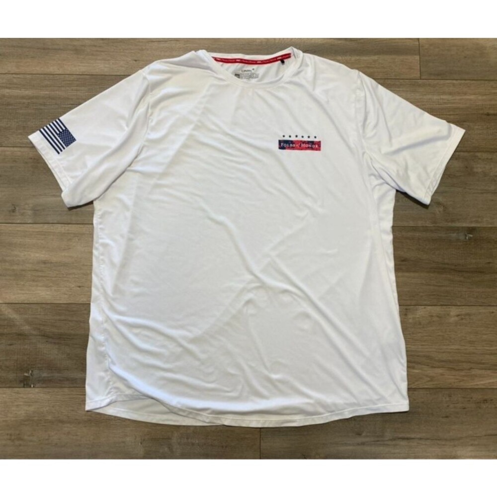 UNRL X Folds of Honor Mens XXL Print Short Sleeve T Shirt Flag Emblem White